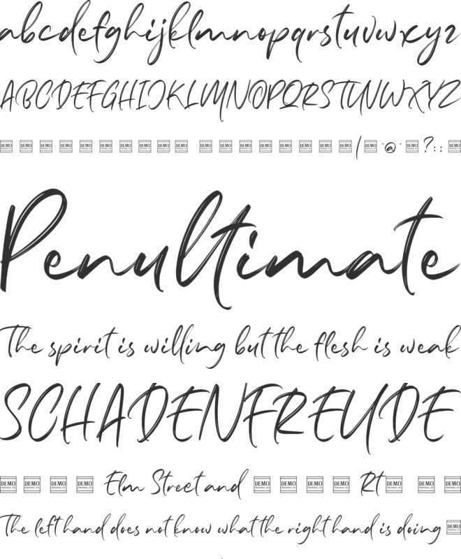 Marthiline font preview