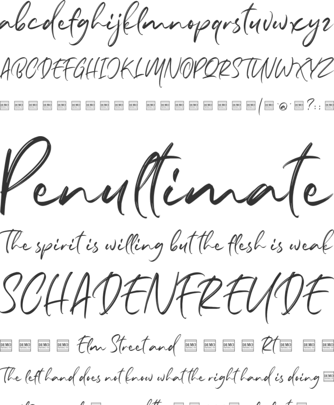 Marthiline font preview