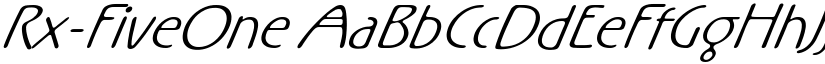 Rx-FiveOne font