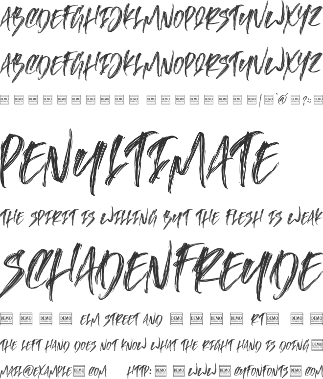 Canadian Brusher font preview