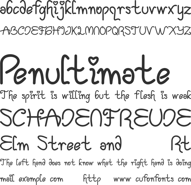 Klenthing font preview