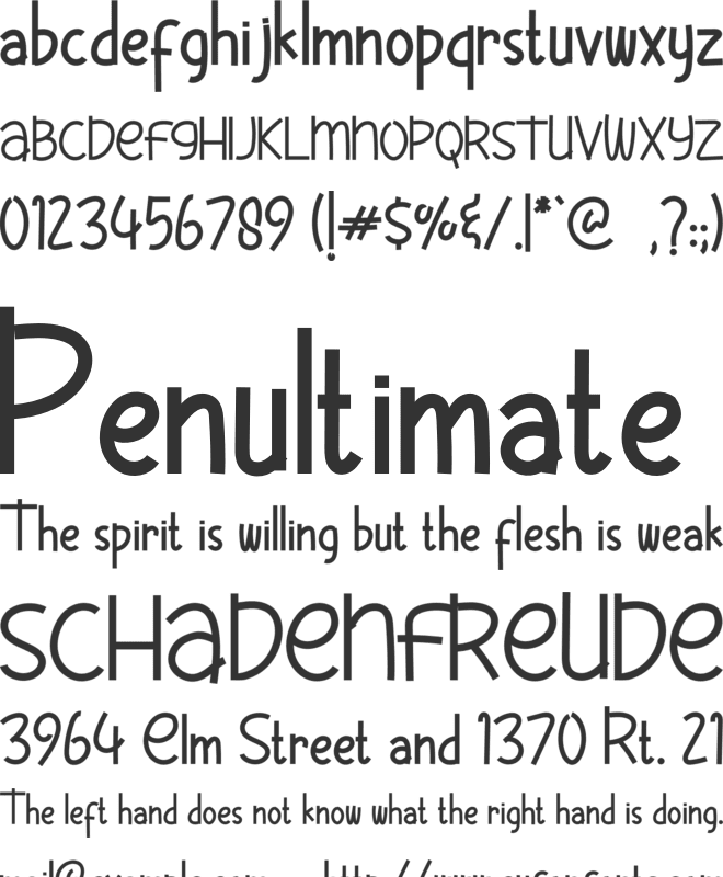 Blackboard School font preview