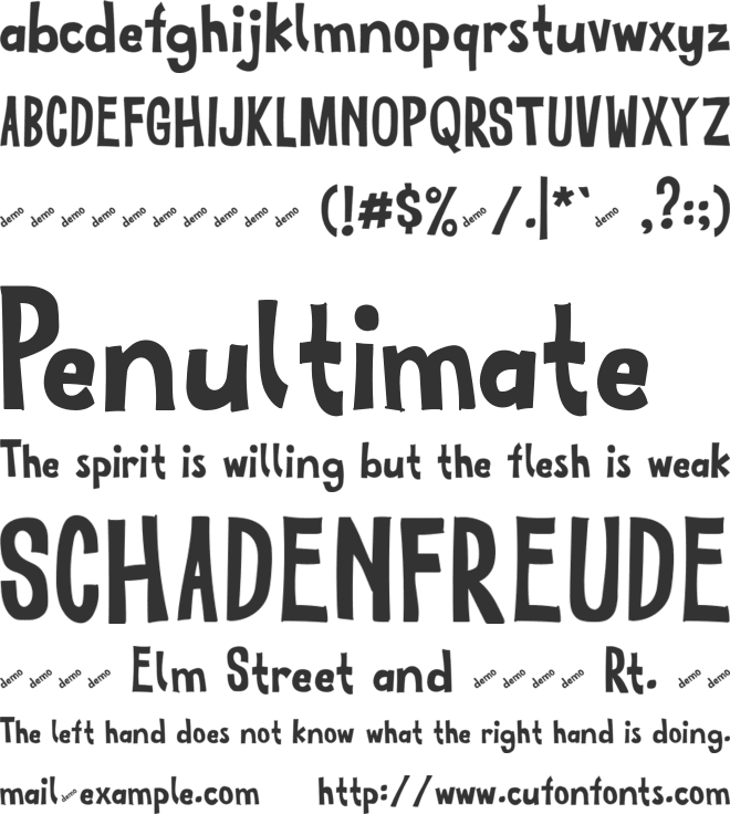 SKREEBLE font preview