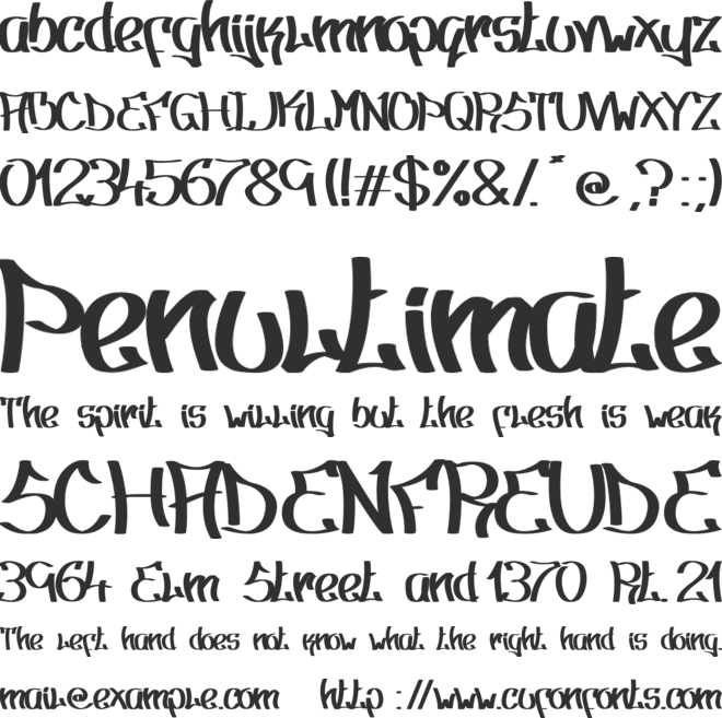 Type 2 font preview