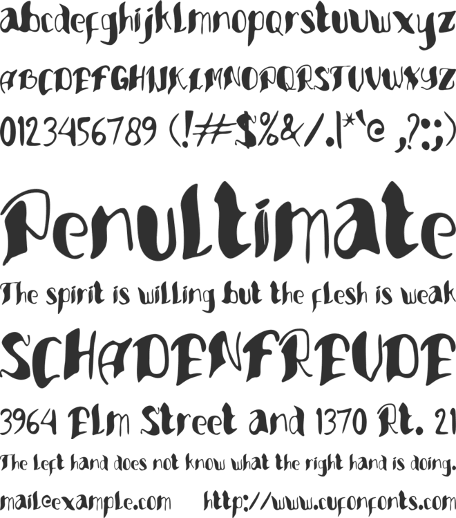 Sellower font preview