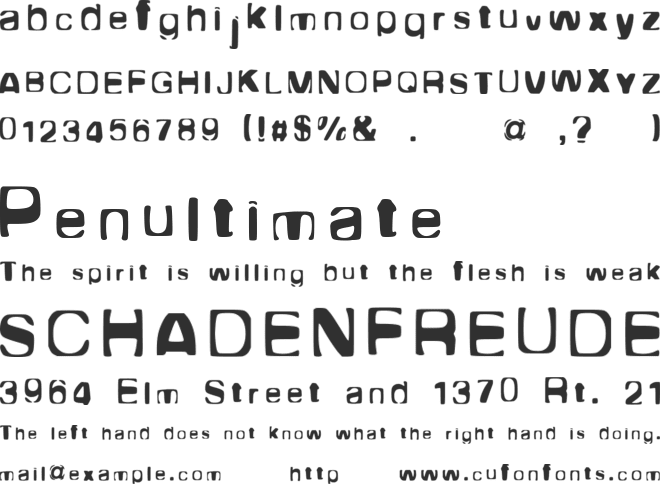Projector font preview