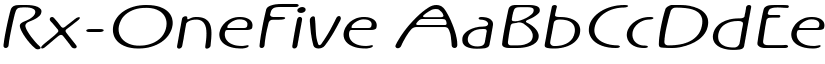 Rx-OneFive font