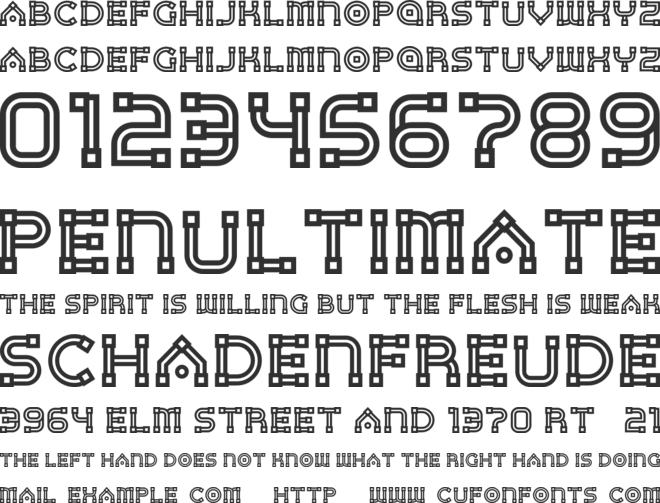 Caos font preview