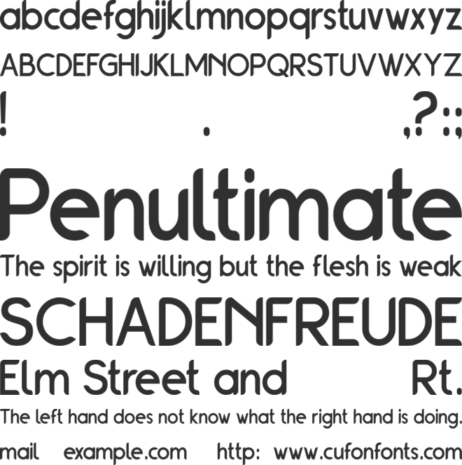 Jobless font preview