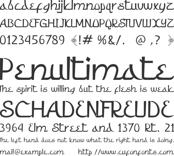 Almanar font preview