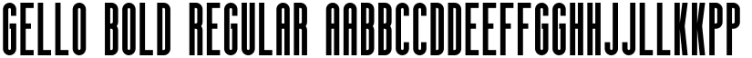 gello bold Regular font