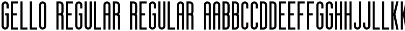 gello regular Regular font