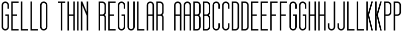 gello thin Regular font