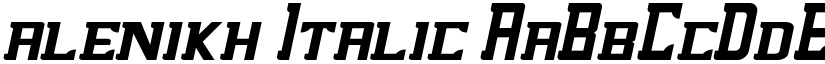 alenikh Italic font