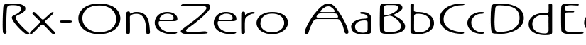 Rx-OneZero font