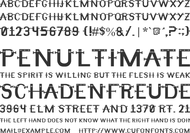Frankenfont font preview