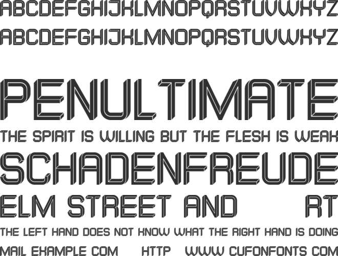 Illusion Condensed font preview