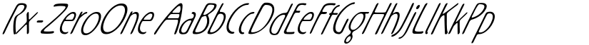 Rx-ZeroOne font