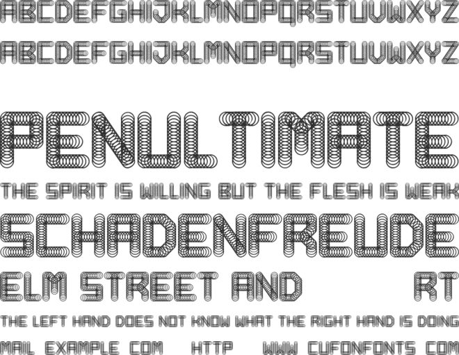 Pipes Abstract font preview
