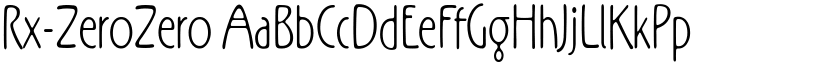 Rx-ZeroZero font