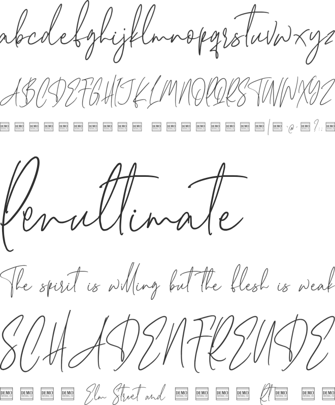 Cherrydorry font preview