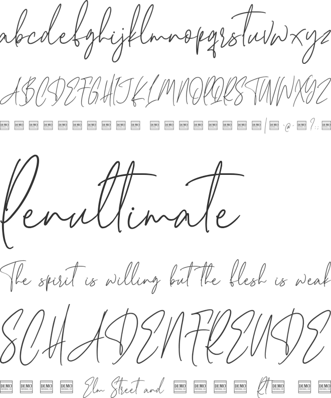 Cherrydorry font preview