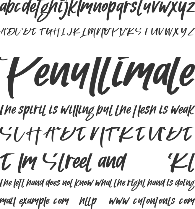 Gotten Say font preview