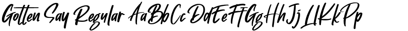 Gotten Say Regular font