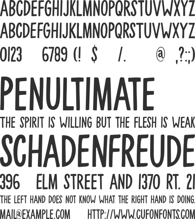 Mulhouse DEMO font preview