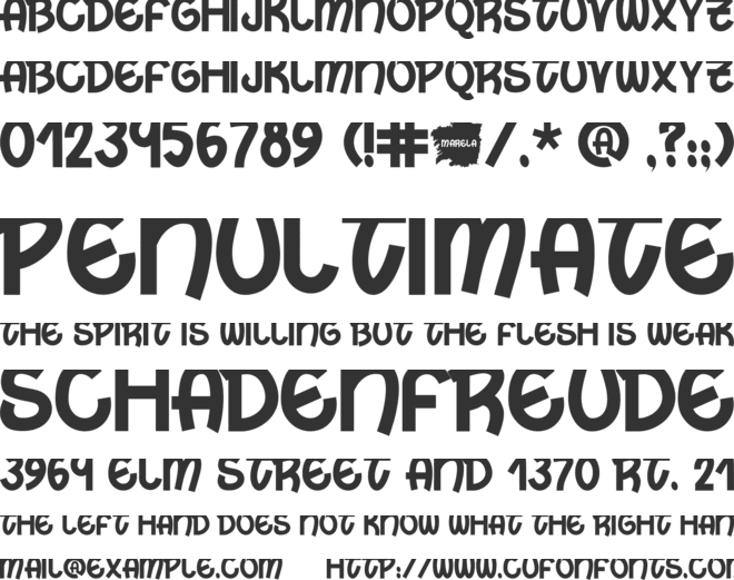 Marela font preview
