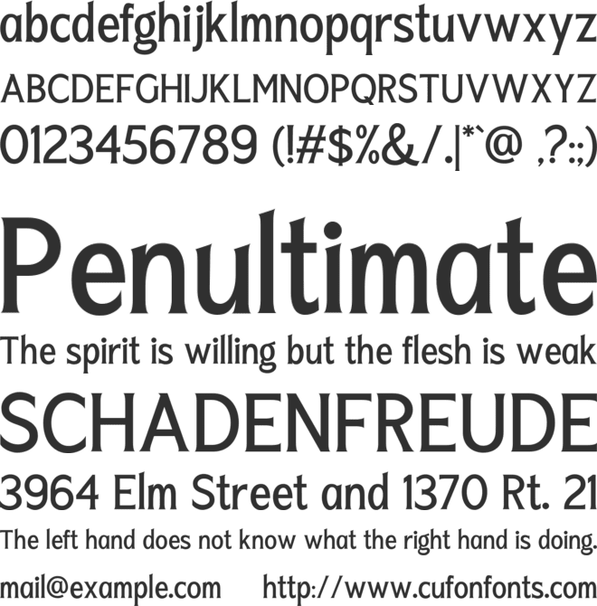Seriously DEMO font preview