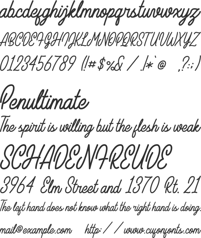SmoothiesPERSONALUSEONLY font preview