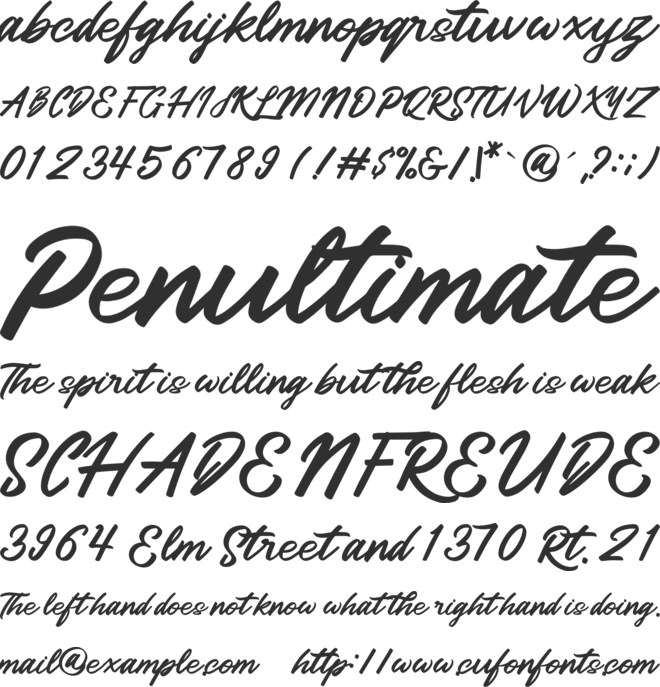 Hatchy font preview