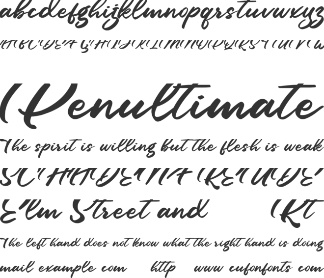 High Sky font preview