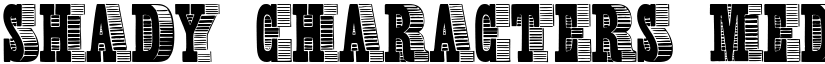 Shady Characters Medium font