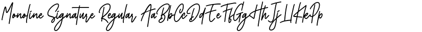 Monoline Signature Regular font