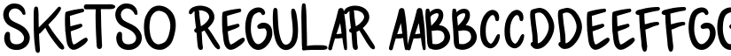 SKETSO Regular font