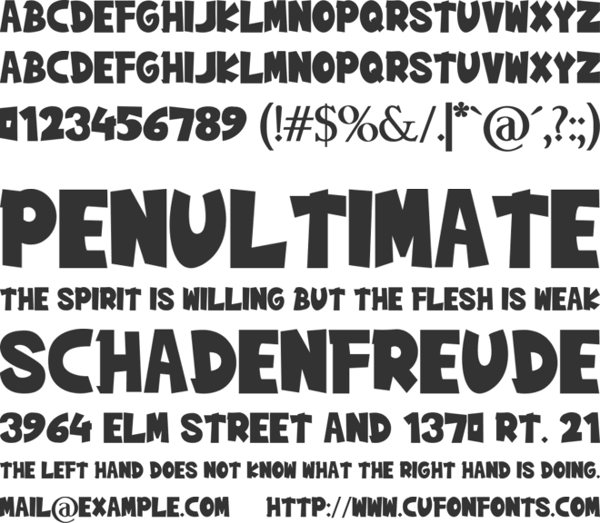 Boebloe font preview