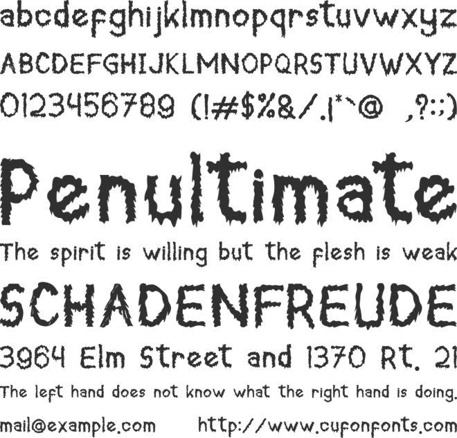 Creepy Forest font preview