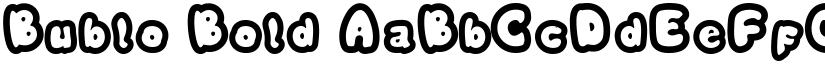 Bublo Bold font