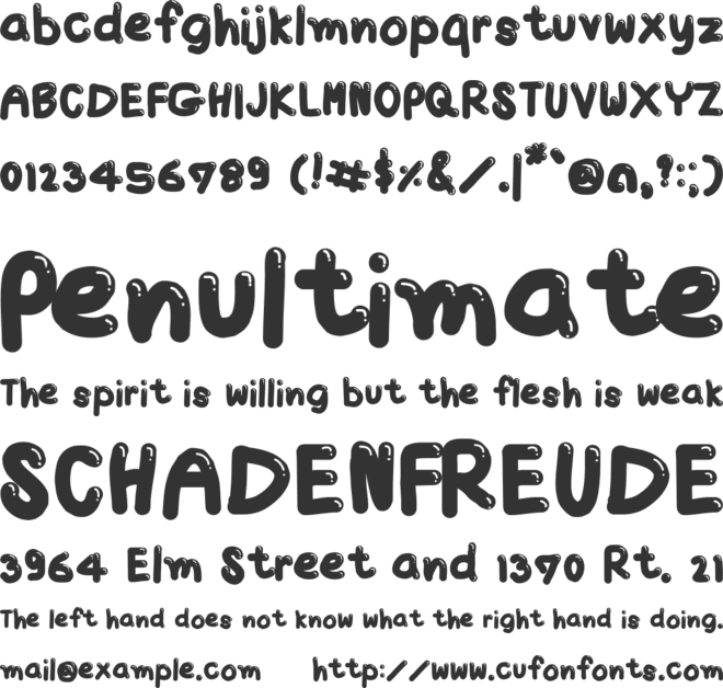 TX Jello font preview