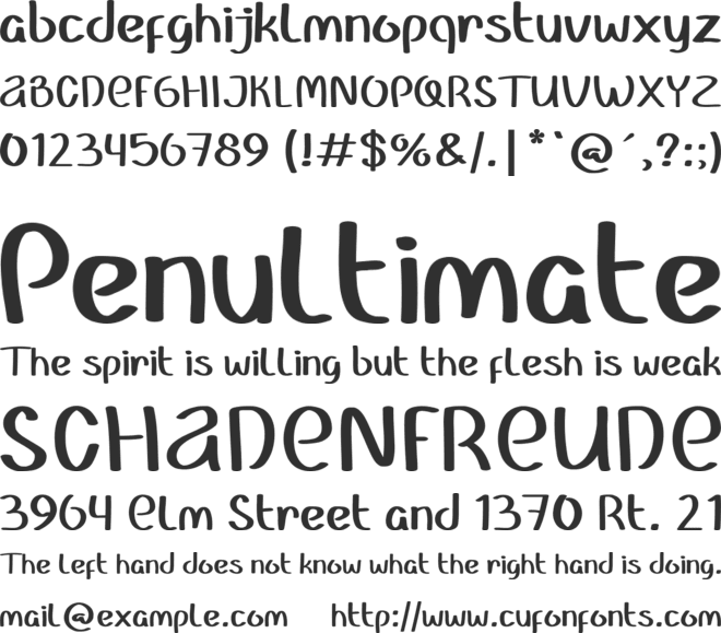 Natune font preview