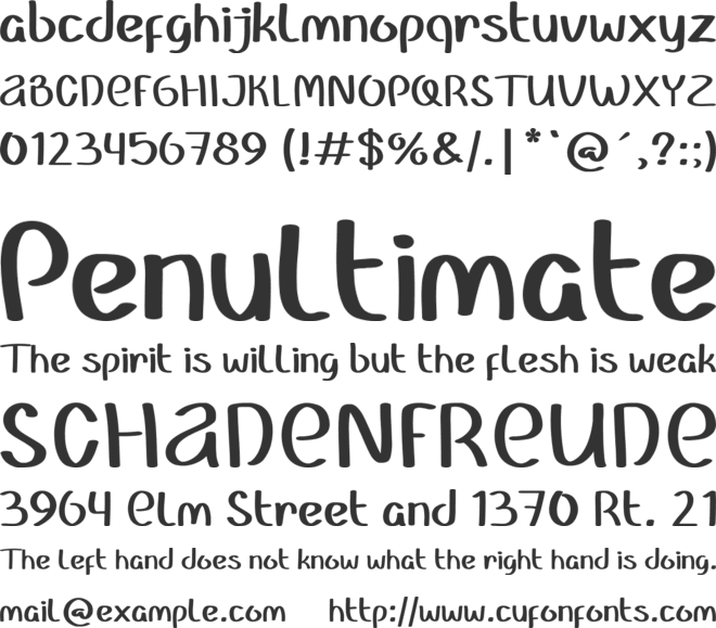 Natune font preview