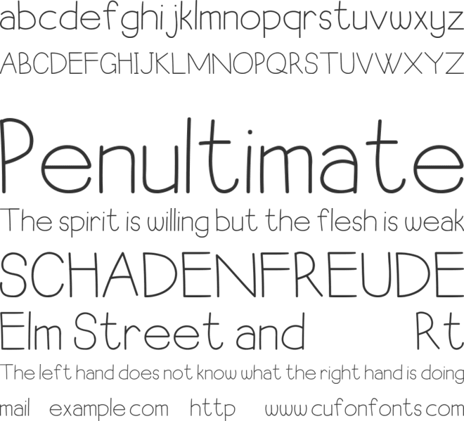 Comic San DY font preview