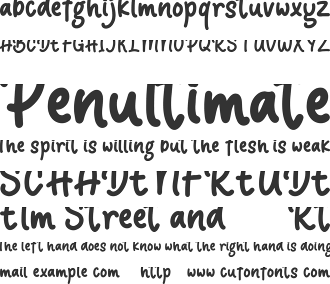 Lollipa font preview