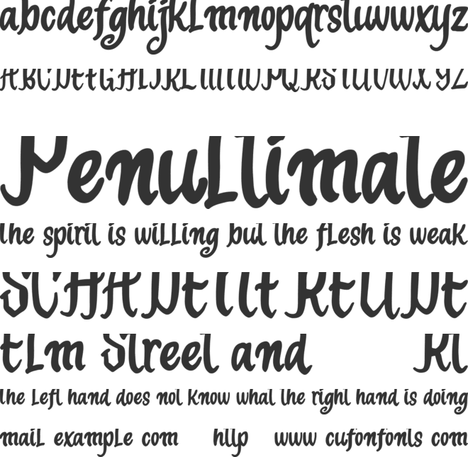 Deliont font preview