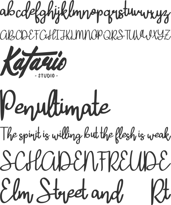 Serenatta-Demo font preview