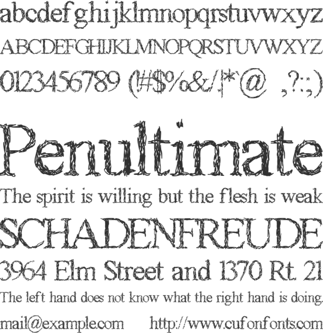 Gagaille Premiere font preview