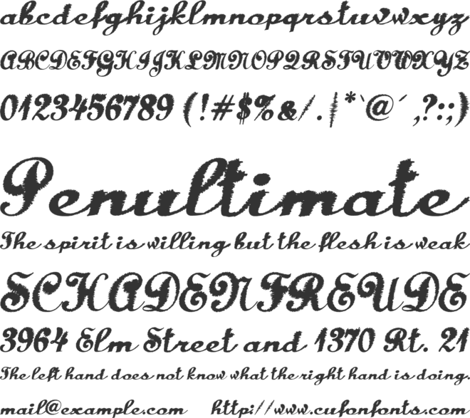 Frankchild font preview