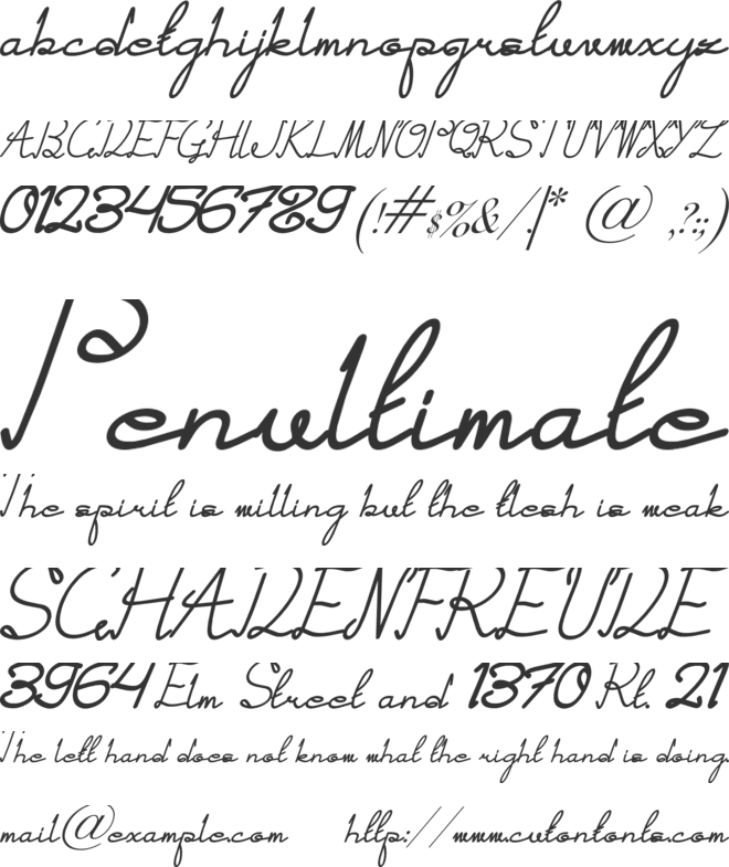 kebumen font preview
